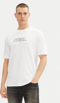 T-shirt męski na wiosnę Karl Lagerfeld ze sklepu: MODIVO w kategorii: T-shirty męskie - zdjęcie WP-EBWP-BKLVO-LN0_0000305124593