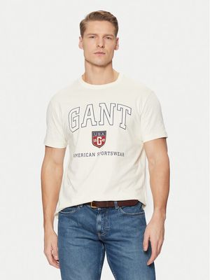 Gant - T-shirt męski ze sklepu: MODIVO w kategorii: T-shirty męskie - zdjęcie WP-EBWP-BKLVO-LN0_0000305179074