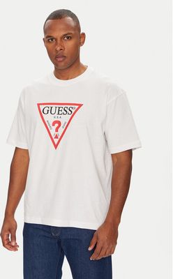 T-shirt męski młodzieżowy Guess Jeans ze sklepu: MODIVO w kategorii: T-shirty męskie - zdjęcie WP-EBWP-BKLVO-LN0_0000305229366