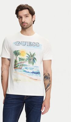 T-shirt męski na wiosnę Guess ze sklepu: MODIVO w kategorii: T-shirty męskie - zdjęcie WP-EBWP-BKLVO-LN0_0000305230768