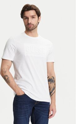 T-shirt męski casual Guess ze sklepu: MODIVO w kategorii: T-shirty męskie - zdjęcie WP-EBWP-BKLVO-LN0_0000305230843