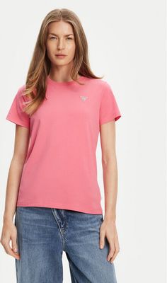 Bluzka damska na wiosnę Guess Jeans ze sklepu: MODIVO w kategorii: Bluzki damskie - zdjęcie WP-EBWP-BKLVO-LN0_0000305235909