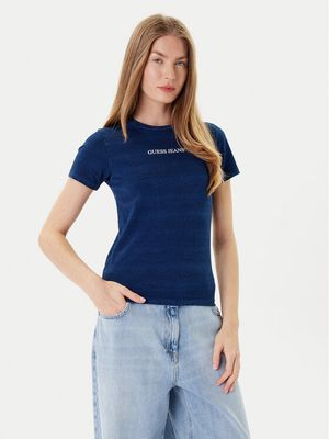 Bluzka damska casual Guess Jeans ze sklepu: MODIVO w kategorii: Bluzki damskie - zdjęcie WP-EBWP-BKLVO-LN0_0000305236296