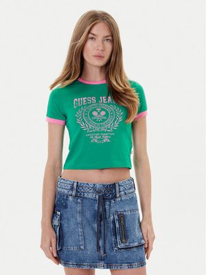 Bluzka damska wiosenna Guess Jeans ze sklepu: MODIVO w kategorii: Bluzki damskie - zdjęcie WP-EBWP-BKLVO-LN0_0000305237422