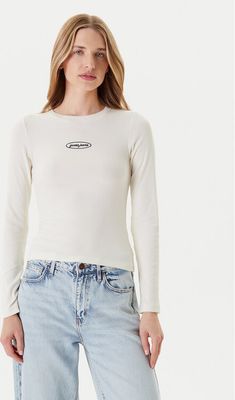 Bluzka damska wiosenna Guess Jeans ze sklepu: MODIVO w kategorii: Bluzki damskie - zdjęcie WP-EBWP-BKLVO-LN0_0000305238719