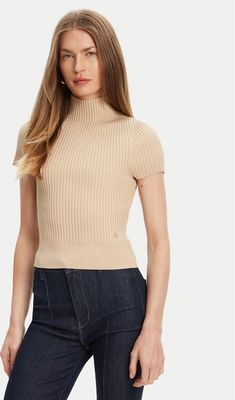 Sweter damski Guess ze sklepu: MODIVO w kategorii: Swetry damskie - zdjęcie WP-EBWP-BKLVO-LN0_0000305239365
