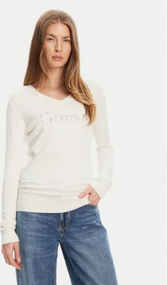 Sweter damski Guess ze sklepu: MODIVO w kategorii: Swetry damskie - zdjęcie WP-EBWP-BKLVO-LN0_0000305239419