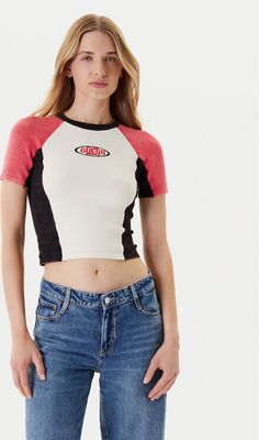 Guess - Bluzka damska ze sklepu: MODIVO w kategorii: Bluzki damskie - zdjęcie WP-EBWP-BKLVO-LN0_0000305239594