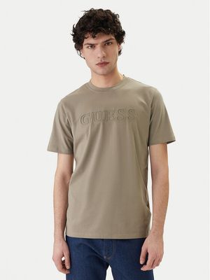T-shirt męski na wiosnę Guess ze sklepu: MODIVO w kategorii: T-shirty męskie - zdjęcie WP-EBWP-BKLVO-LN0_0000305239679