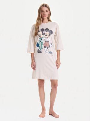 Koszula nocna z nadrukami United Colors Of Benetton ze sklepu: MODIVO w kategorii: Koszule nocne - zdjęcie WP-EBWP-BKLVO-LN0_0000305258403