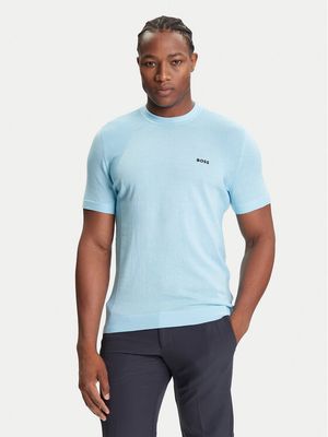 T-shirt męski casual na wiosnę BOSS ze sklepu: MODIVO w kategorii: T-shirty męskie - zdjęcie WP-EBWP-BKLVO-LN0_0000305331878