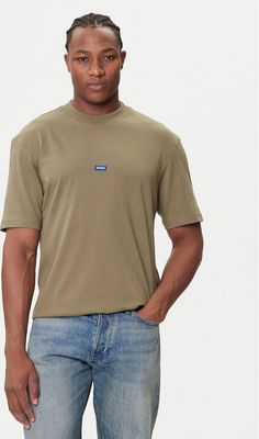 HUGO - T-shirt męski casual ze sklepu: MODIVO w kategorii: T-shirty męskie - zdjęcie WP-EBWP-BKLVO-LN0_0000305335814