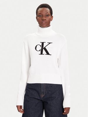Sweter damski casual Calvin Klein Jeans ze sklepu: MODIVO w kategorii: Swetry damskie - zdjęcie WP-EBWP-BKLVO-LN0_0000305359469