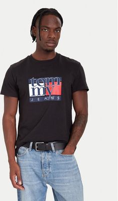 Tommy Jeans - T-shirt męski na wiosnę młodzieżowy ze sklepu: MODIVO w kategorii: T-shirty męskie - zdjęcie WP-EBWP-BKLVO-LN0_0000305361752
