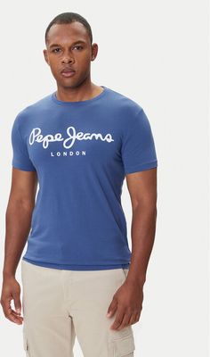 T-shirt męski na wiosnę Pepe Jeans ze sklepu: MODIVO w kategorii: T-shirty męskie - zdjęcie WP-EBWP-BKLVO-LN0_0000305375445