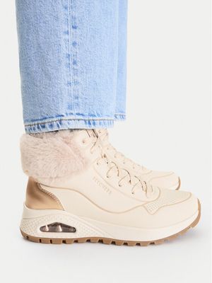 Skechers - Botki płaskie ze sklepu: MODIVO w kategorii: Botki