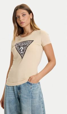 Bluzka damska Guess ze sklepu: MODIVO w kategorii: Bluzki damskie - zdjęcie WP-EBWP-BKLVO-LN0_0000305461537