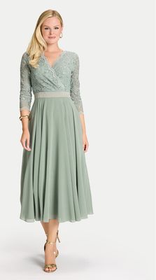 Sukienka elegancka wiosenna Swing ze sklepu: MODIVO w kategorii: Sukienki - zdjęcie WP-EBWP-BKLVO-LN0_0000305468734