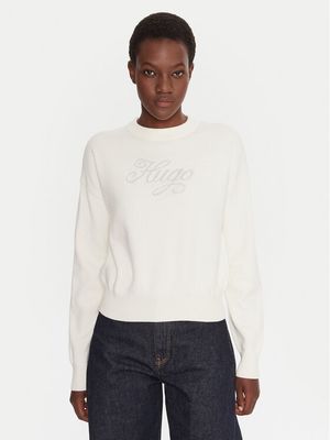 Sweter damski casual HUGO ze sklepu: MODIVO w kategorii: Swetry damskie - zdjęcie WP-EBWP-BKLVO-LN0_0000305478382