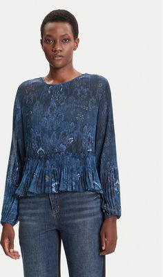 Bluzka damska casual Desigual ze sklepu: MODIVO w kategorii: Bluzki damskie - zdjęcie WP-EBWP-BKLVO-LN0_0000305491336