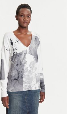 Sweter damski na zimę Desigual ze sklepu: MODIVO w kategorii: Swetry damskie - zdjęcie WP-EBWP-BKLVO-LN0_0000305491398