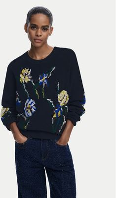 Sweter damski na zimę Desigual ze sklepu: MODIVO w kategorii: Swetry damskie - zdjęcie WP-EBWP-BKLVO-LN0_0000305498618