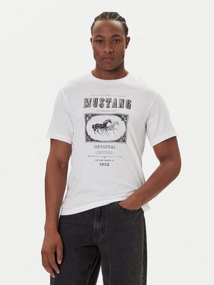 T-shirt męski Mustang ze sklepu: MODIVO w kategorii: T-shirty męskie - zdjęcie WP-EBWP-BKLVO-LN0_0000305510846