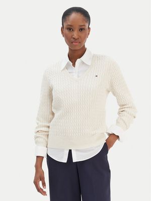 Sweter damski Tommy Hilfiger ze sklepu: MODIVO w kategorii: Swetry damskie - zdjęcie WP-EBWP-BKLVO-LN0_0000305560568
