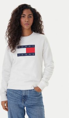 Bluza damska na jesień Tommy Jeans ze sklepu: MODIVO w kategorii: Bluzy damskie - zdjęcie WP-EBWP-BKLVO-LN0_0000305562944