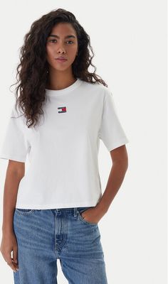 Tommy Jeans - Bluzka damska ze sklepu: MODIVO w kategorii: Bluzki damskie - zdjęcie WP-EBWP-BKLVO-LN0_0000305563170