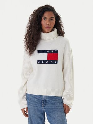 Tommy Jeans - Sweter damski casual ze sklepu: MODIVO w kategorii: Swetry damskie - zdjęcie WP-EBWP-BKLVO-LN0_0000305563590