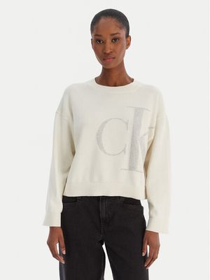 Sweter damski casualowy Calvin Klein Jeans ze sklepu: MODIVO w kategorii: Swetry damskie - zdjęcie WP-EBWP-BKLVO-LN0_0000305564511