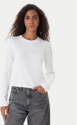 Bluzka damska wiosenna Calvin Klein Jeans ze sklepu: MODIVO w kategorii: Bluzki damskie - zdjęcie WP-EBWP-BKLVO-LN0_0000305564689