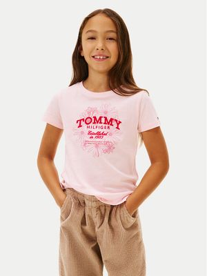 Bluzka dziewczęca letnia Tommy Hilfiger ze sklepu: MODIVO w kategorii: Bluzki dziewczęce - zdjęcie WP-EBWP-BKLVO-LN0_0000305565303