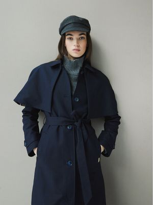 Płaszcz damski casual jesienny Hunter ze sklepu: MODIVO w kategorii: Płaszcze damskie - zdjęcie WP-EBWP-BKLVO-LN0_0000305569592