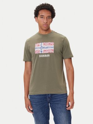 T-shirt męski Napapijri ze sklepu: MODIVO w kategorii: T-shirty męskie - zdjęcie WP-EBWP-BKLVO-LN0_0000305572820