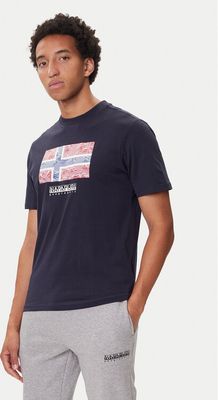 T-shirt męski na wiosnę Napapijri ze sklepu: MODIVO w kategorii: T-shirty męskie - zdjęcie WP-EBWP-BKLVO-LN0_0000305572844
