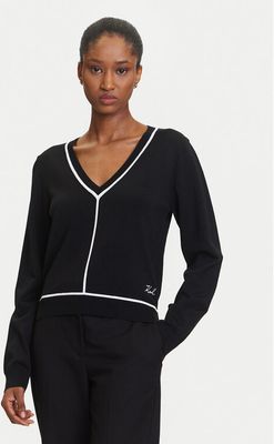 Sweter damski Karl Lagerfeld ze sklepu: MODIVO w kategorii: Swetry damskie - zdjęcie WP-EBWP-BKLVO-LN0_0000305575623