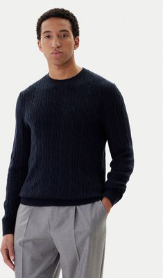 Sweter męski zimowy BOSS ze sklepu: MODIVO w kategorii: Swetry męskie - zdjęcie WP-EBWP-BKLVO-LN0_0000305596451