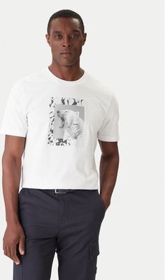 T-shirt męski w stylu młodzieżowym BOSS ze sklepu: MODIVO w kategorii: T-shirty męskie - zdjęcie WP-EBWP-BKLVO-LN0_0000305597335