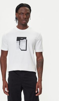 T-shirt męski w stylu młodzieżowym BOSS ze sklepu: MODIVO w kategorii: T-shirty męskie - zdjęcie WP-EBWP-BKLVO-LN0_0000305597410