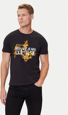 T-shirt męski młodzieżowy Versace Jeans Couture ze sklepu: MODIVO w kategorii: T-shirty męskie - zdjęcie WP-EBWP-BKLVO-LN0_0000305601643
