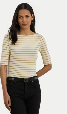 Bluzka damska casual LAUREN RALPH LAUREN ze sklepu: MODIVO w kategorii: Bluzki damskie - zdjęcie WP-EBWP-BKLVO-LN0_0000305625731