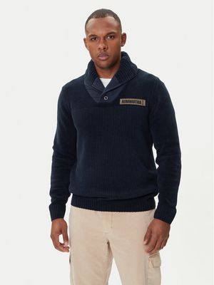 Sweter męski casualowy Aeronautica Militare ze sklepu: MODIVO w kategorii: Swetry męskie - zdjęcie WP-EBWP-BKLVO-LN0_0000305683144