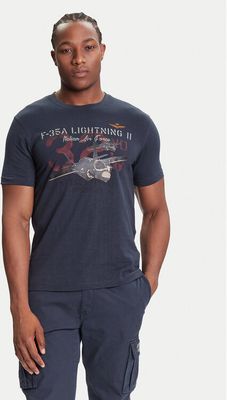 T-shirt męski letni Aeronautica Militare ze sklepu: MODIVO w kategorii: T-shirty męskie - zdjęcie WP-EBWP-BKLVO-LN0_0000305685537