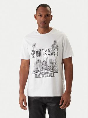 T-shirt męski w stylu młodzieżowym Guess ze sklepu: MODIVO w kategorii: T-shirty męskie - zdjęcie WP-EBWP-BKLVO-LN0_0000305716484