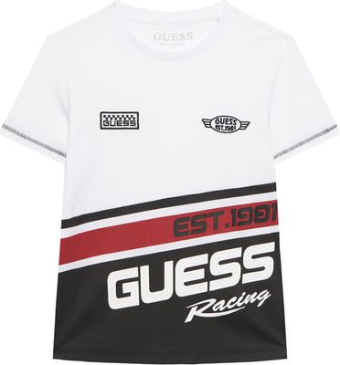 Guess - T-shirt chłopięce na lato ze sklepu: MODIVO w kategorii: T-shirty chłopięce - zdjęcie WP-EBWP-BKLVO-LN0_0000305717368