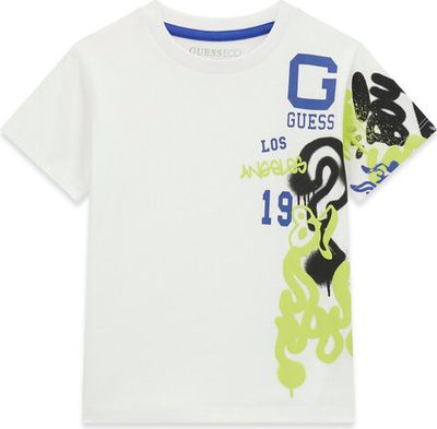T-shirt chłopięce letni Guess ze sklepu: MODIVO w kategorii: T-shirty chłopięce - zdjęcie WP-EBWP-BKLVO-LN0_0000305717375