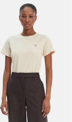 Bluzka damska casual Guess Jeans ze sklepu: MODIVO w kategorii: Bluzki damskie - zdjęcie WP-EBWP-BKLVO-LN0_0000305719690