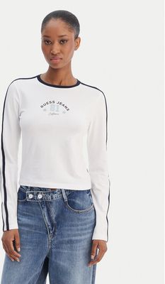 Bluzka damska wiosenna Guess Jeans ze sklepu: MODIVO w kategorii: Bluzki damskie - zdjęcie WP-EBWP-BKLVO-LN0_0000305721044